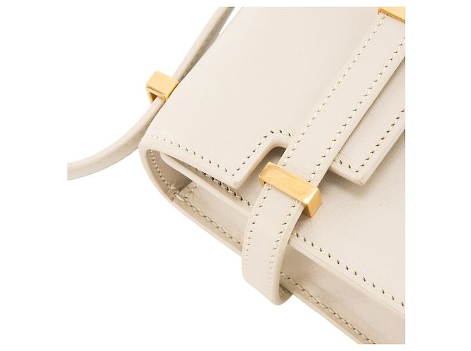 Autre Marque SAINT LAURENT - Mini borsa a tracolla Manhattan in pelle liscia beige - vista 6