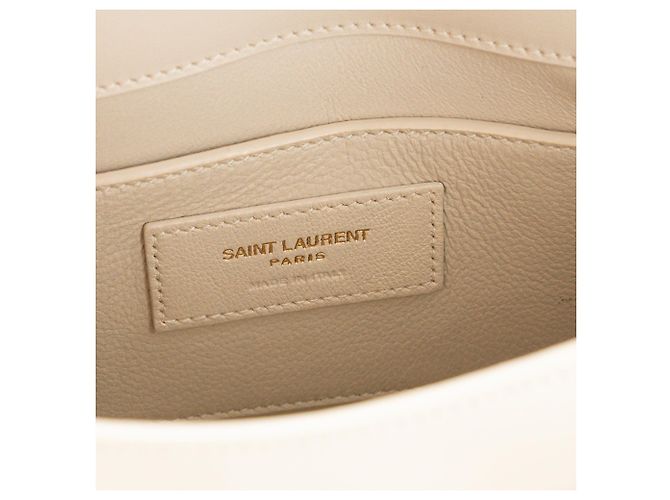 Autre Marque SAINT LAURENT - Mini borsa a tracolla Manhattan in pelle liscia beige - vista 7