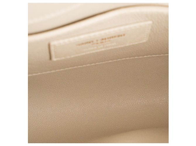 Autre Marque SAINT LAURENT - Mini borsa a tracolla Manhattan in pelle liscia beige - vista 8