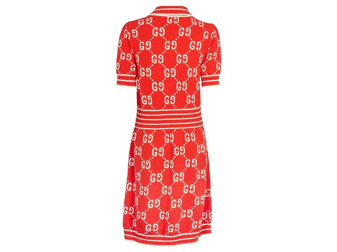 GUCCI - Vestido Gucci de algodón rojo (L) - vista 2