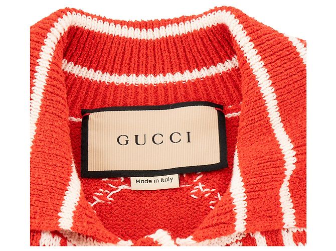 GUCCI - Vestido Gucci de algodón rojo (L) - vista 4