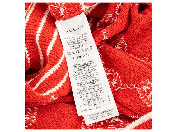 GUCCI - Vestido Gucci de algodón rojo (L) - vista 5
