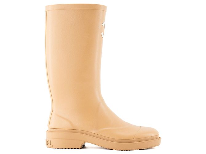CHANEL - Botas de lluvia Chanel de goma beige (T36) - vista 2