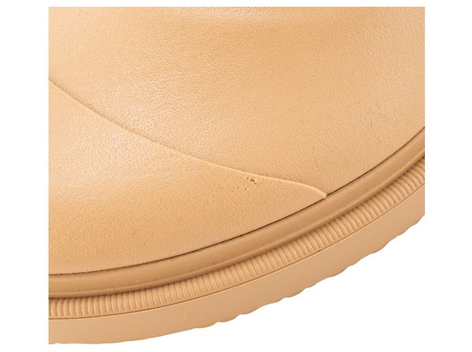 CHANEL - Botas de lluvia Chanel de goma beige (T36) - vista 5