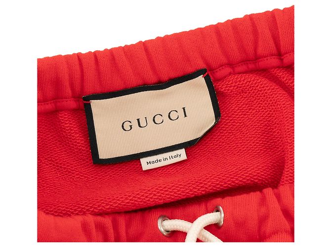 GUCCI - Falda Interlocking Gucci en algodón rojo y blanco (L) - vista 3