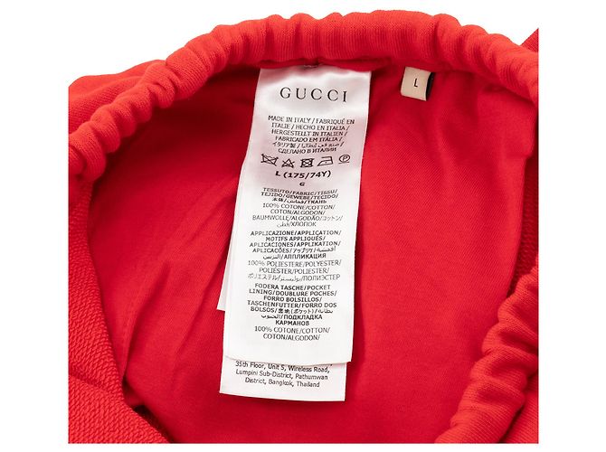 GUCCI - Falda Interlocking Gucci en algodón rojo y blanco (L) - vista 4