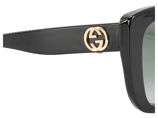 GUCCI - Occhiali da sole Gucci in acetato nero - vista 3