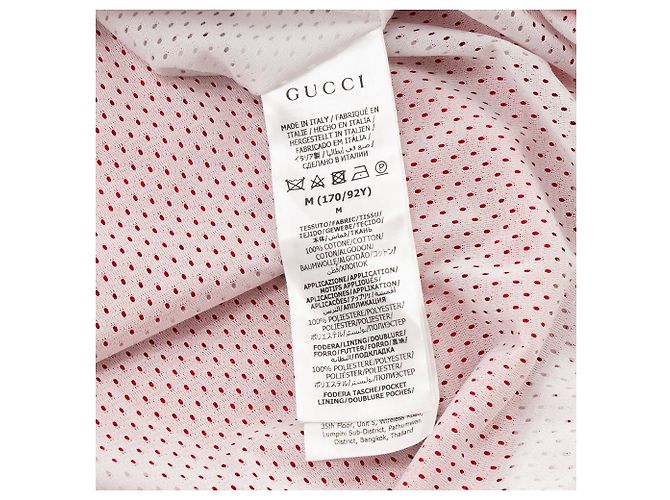 GUCCI - Chaleco Interlocking Gucci de algodón rojo y blanco (M) - vista 4