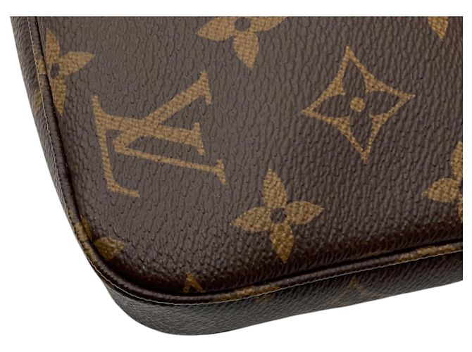Borsa a tracolla Louis Vuitton Brown Monogram Canvas Pochette Accessoires - vista 11