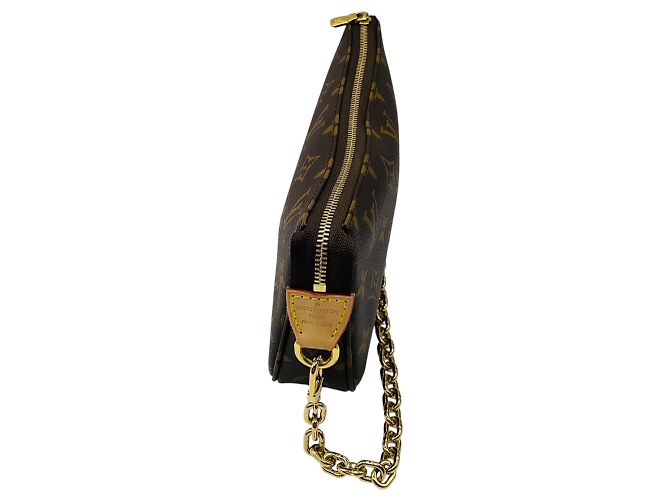 Borsa a tracolla Louis Vuitton Brown Monogram Canvas Pochette Accessoires - vista 2