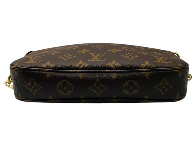 Borsa a tracolla Louis Vuitton Brown Monogram Canvas Pochette Accessoires - vista 4