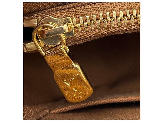Borsa a tracolla Louis Vuitton Brown Monogram Canvas Pochette Accessoires - vista 7