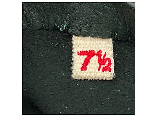 Marni lange Lederhandschuhe in Dunkelgrün - Ansicht 5