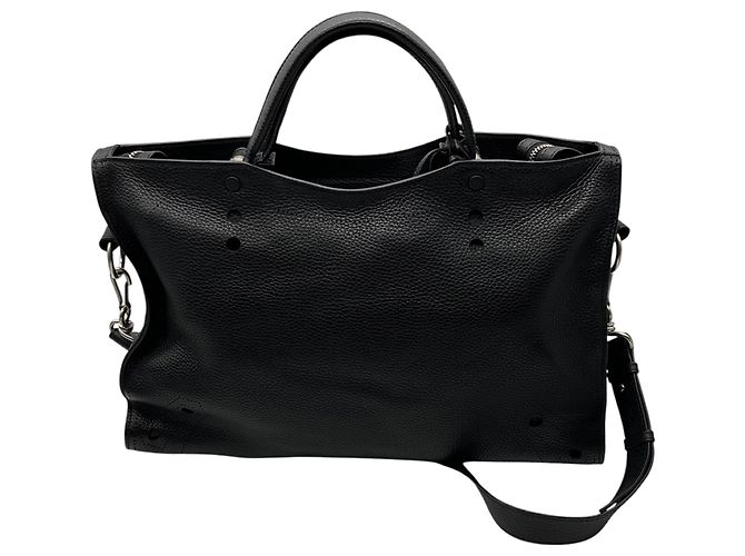 Borsa Balenciaga City Blackout con borchie nere - vista 3