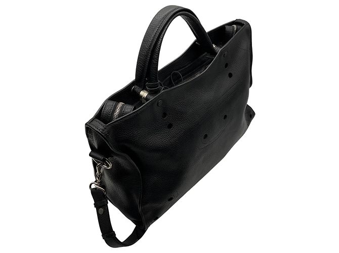 Borsa Balenciaga City Blackout con borchie nere - vista 4