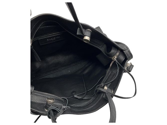 Borsa Balenciaga City Blackout con borchie nere - vista 6