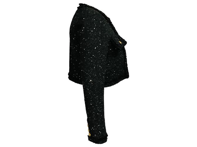 Autre Marque Giacca boxy Dumont in tweed nero Alice + Olivia - vista 2