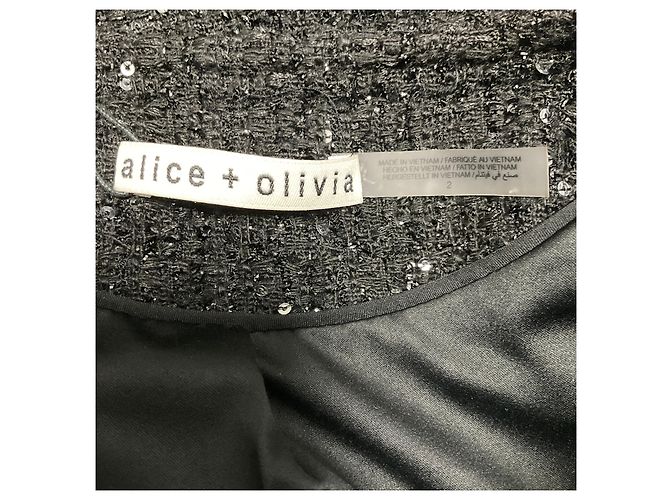 Autre Marque Giacca boxy Dumont in tweed nero Alice + Olivia - vista 4