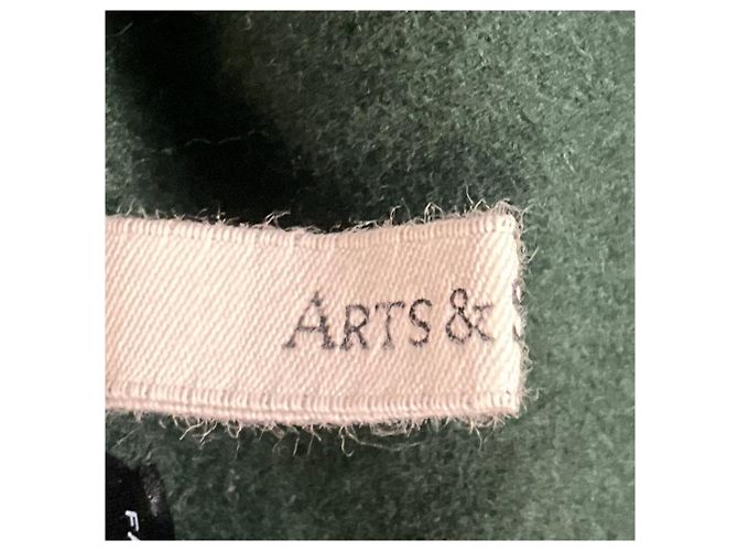 Autre Marque Arts & Science Green Collarless Button Front Wool Jacket - view 4