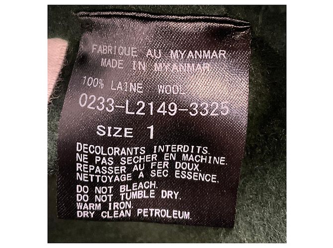 Autre Marque Arts & Science Green Collarless Button Front Wool Jacket - view 6