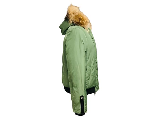 Autre Marque Chaqueta Puffer con Capucha Eleven Elfs Verde con Borde de Pelo - vista 2