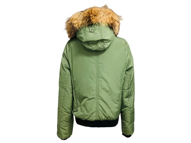 Autre Marque Chaqueta Puffer con Capucha Eleven Elfs Verde con Borde de Pelo - vista 3