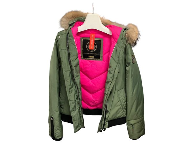Autre Marque Chaqueta Puffer con Capucha Eleven Elfs Verde con Borde de Pelo - vista 7