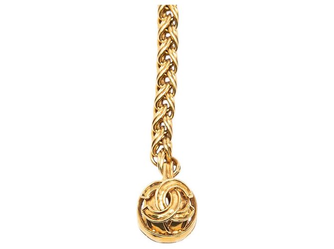 Cinturón de cadena con dije CC chapado en oro Chanel Gold - vista 2