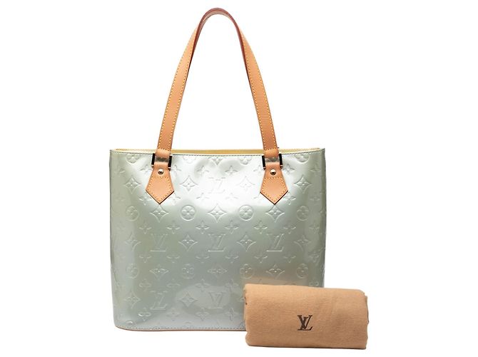 Borsa Tote Louis Vuitton Monogram Vernis Houston Argento - vista 7