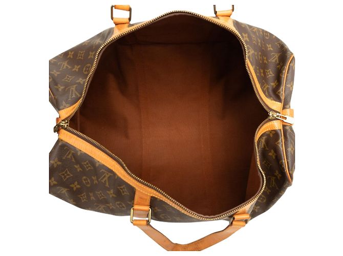 Borsa da viaggio Louis Vuitton Monogram Sac Souple 55 Marrone - vista 4