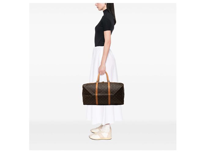 Borsa da viaggio Louis Vuitton Monogram Sac Souple 55 Marrone - vista 7