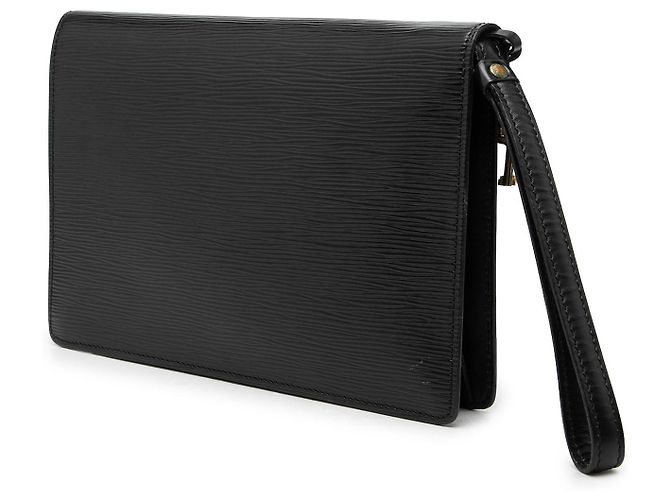 Borsa a pochette Louis Vuitton Epi Pochette Sellier Dragonne Nera - vista 2