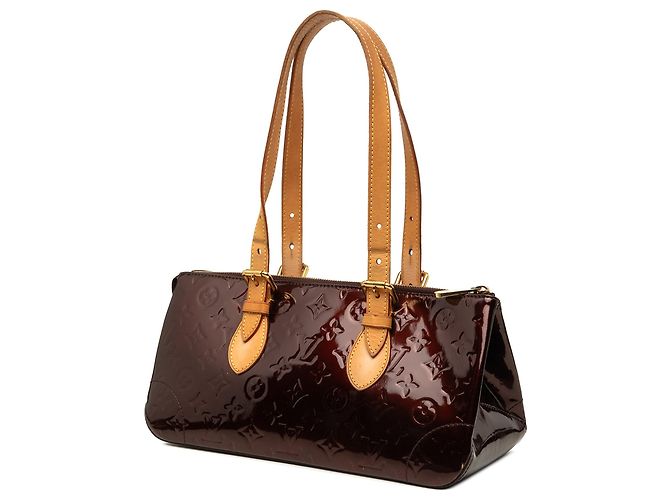 Borsa a tracolla Louis Vuitton Monogram Vernis Rosewood Avenue rossa - vista 2