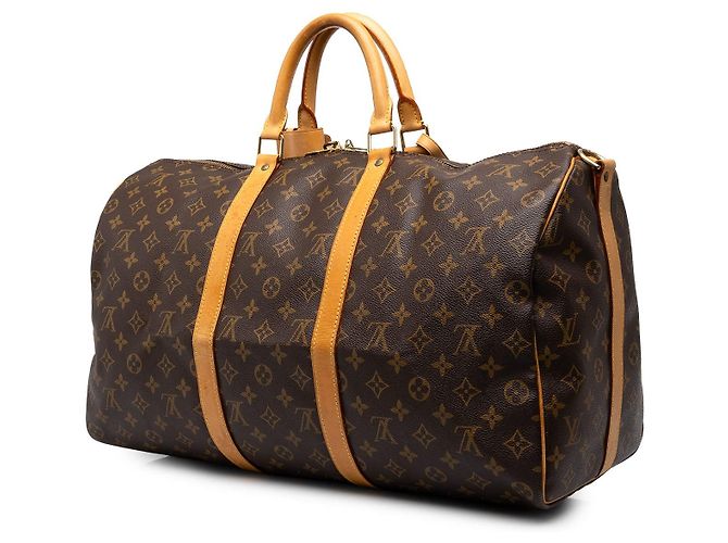 Borsa da viaggio Louis Vuitton Monogram Keepall Bandouliere 50 Marrone - vista 2