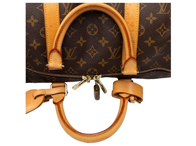 Borsa da viaggio Louis Vuitton Monogram Keepall Bandouliere 50 Marrone - vista 7