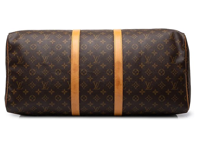 Borsa da viaggio Louis Vuitton Monogram Keepall 55 Marrone - vista 3