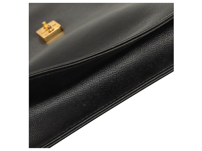Autre Marque Clutch Saint Laurent Dunhill Oxford Lock in pelle nera - vista 7