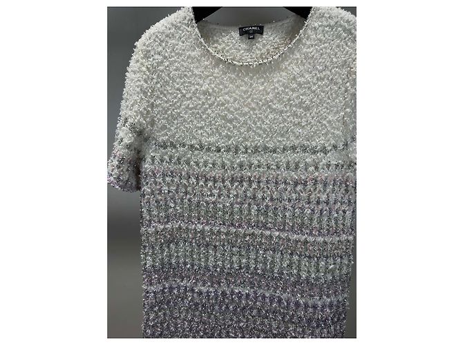 Chanel Tweed Kleid Lila Schneeflocken Webart - Ansicht 5