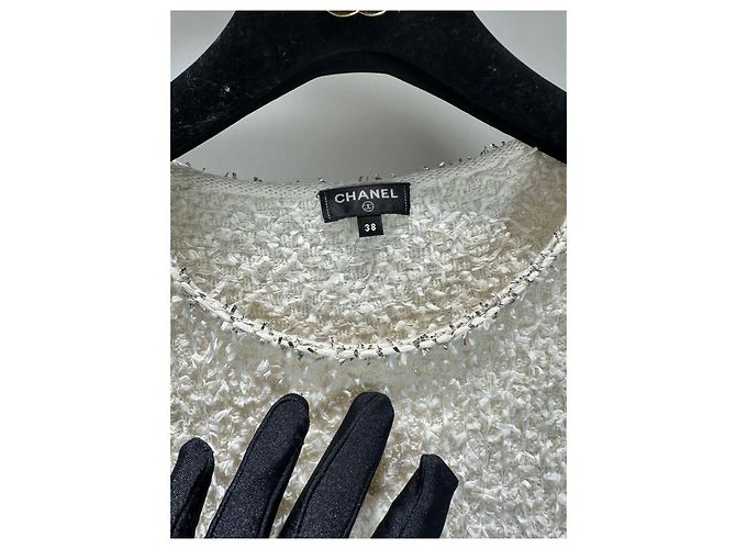 Chanel Tweed Kleid Lila Schneeflocken Webart - Ansicht 6