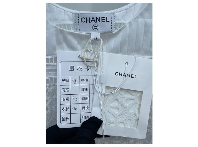 Vestido Chanel de encaje blanco - vista 7