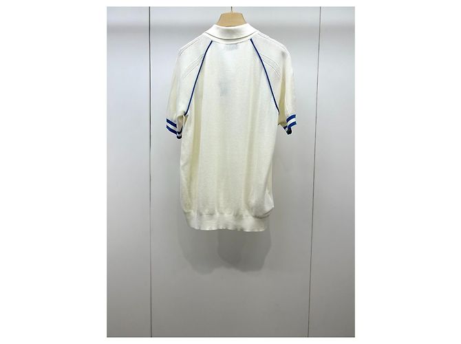 Polo Miu Miu in cotone traforata color-block - vista 5
