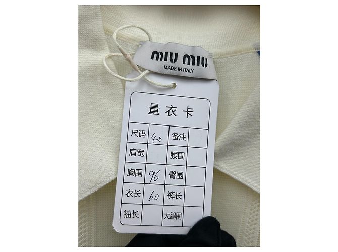 Polo Miu Miu in cotone traforata color-block - vista 6