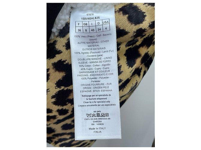 Chaqueta Dior de piel con estampado de leopardo - vista 6