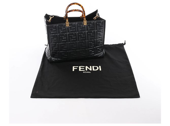 Borsa 2Way Fendi Sunshine Medium in pelle nera - vista 12