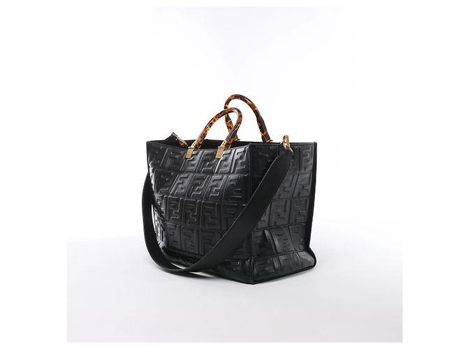 Borsa 2Way Fendi Sunshine Medium in pelle nera - vista 2