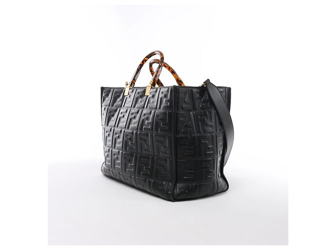 Borsa 2Way Fendi Sunshine Medium in pelle nera - vista 3
