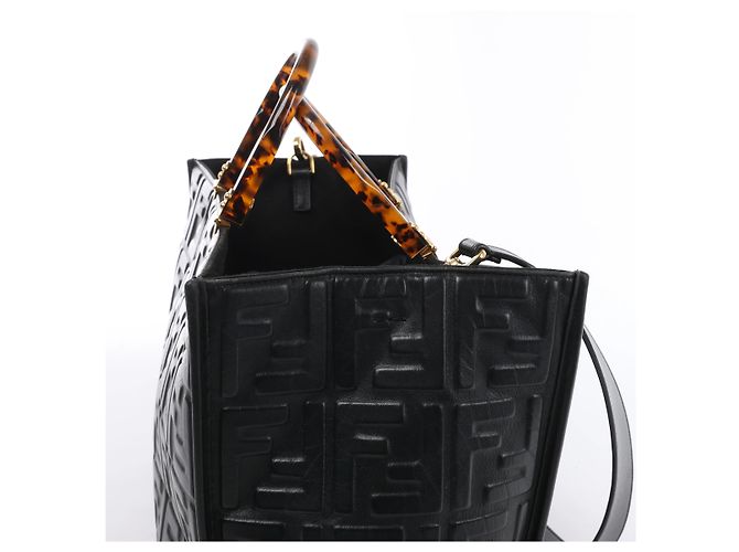 Borsa 2Way Fendi Sunshine Medium in pelle nera - vista 4