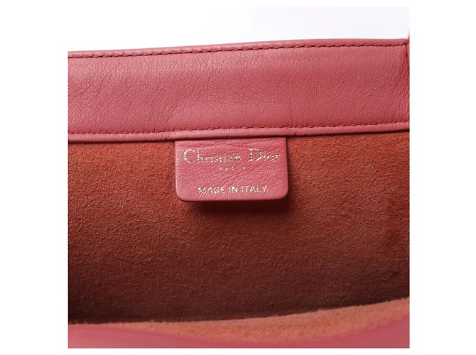 Borsa a tracolla Christian Dior Book Tote Medium in pelle rosa - vista 10