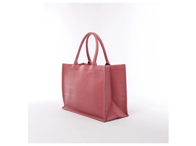 Borsa a tracolla Christian Dior Book Tote Medium in pelle rosa - vista 2