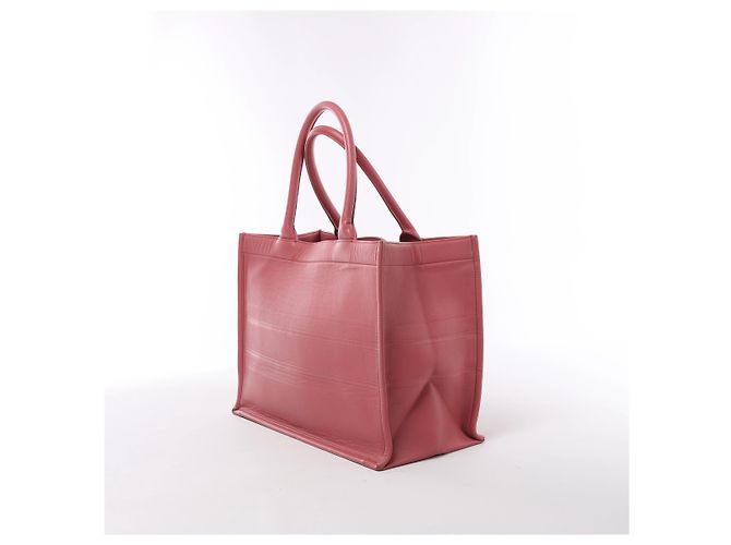 Borsa a tracolla Christian Dior Book Tote Medium in pelle rosa - vista 3